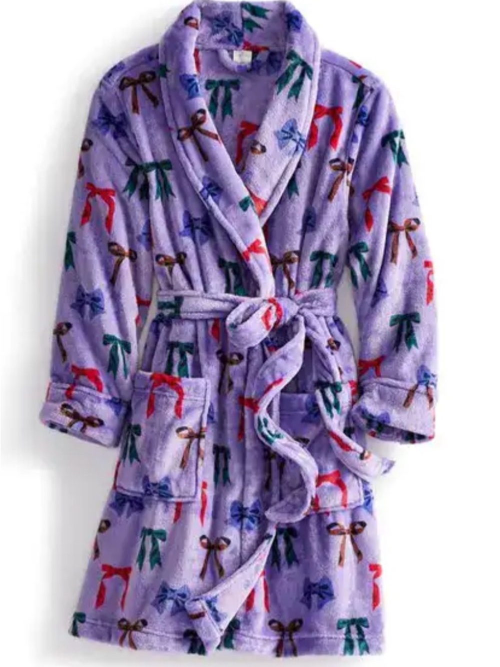 Brand New Vera Bradley Plush Robe in Bow Mosaic Chalk Violet